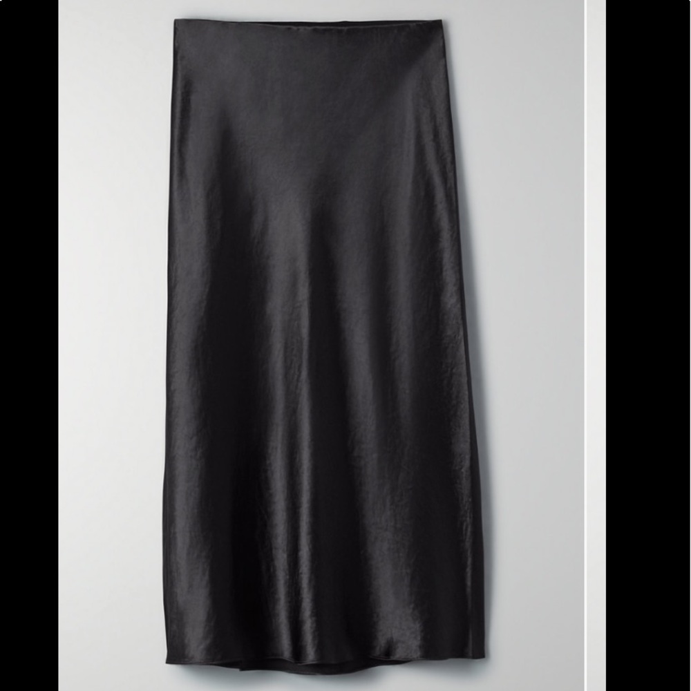 Black Aritzia Satin Skirt